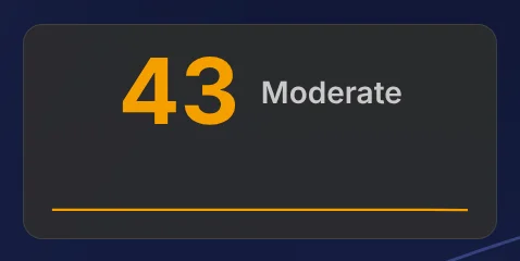 The Air Quality widget showing the current AQI and a location trend